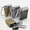 Portable Mini Ashtray Comes With Keychain Carabiner Metal Outdoor Environmentally Friendly Clean Car Ashtrays