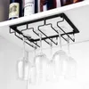 Wine Glasses Holder Bartender Stemware Hanging Rack Under Cabinet Organizer Glass Goblet Iron Bar Tool 220509