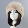 Boinas femininas faux pêlo de pele de cabeça inverno quente russo e orelha de esqui ao ar livre fita de cabelo macio de cabelo de cabelo vazio acessórios beretsberets