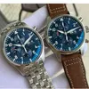 IWCラグジュアリーデザイナーラミナスリストウォッチメンメカニカルウォッチポルトガル40mmメンズサンタスブランドパイロットセブン適切なリアルベルト