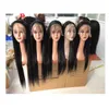 Perruque Lace Front Wig brésilienne naturelle, cheveux humains vierges, pre-plucked, 13x4, perruque Lace Frontal transparente, lisse, Body Wave, profonde