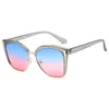 Sunglasses Rivet Gradient Plastic Half Semi Rimless Cat Eye Glasses CustomSunglassesSunglasses
