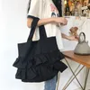 Abendtaschen Youda Damen Einkaufstasche Plissee Handtasche Mode Rüschen Große Kapazität Wiederverwendbare Schulter Reise Kordelzug PocketEvening