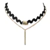 Aksamitny naszyjnik Choker dla kobiet Vintage seksowny koronkowy naszyjnik z wisiorami Gotycka dziewczyna biżuteria na szyję Akcesoria GC1192