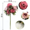 Couronnes de fleurs décoratives, têtes de pivoines artificielles en soie, fausses pivoines, Bouquet Vintage pour la maison, centres de Table, décoration de mariage