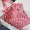 Bolsos de diseñador bolso de ropa de cama de rafia de playa bolso de mano de paja de moda bolsos de mujer bolso de lujo bolsos de malla para respirar dama compras verano microfibra bordado