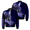 Racing Jackets Men's Animal Leopards 3D Printed Jacket Fashion Trend Thickened Bomber Motorcycle Off-road Cotton Lined Top 5XLRacing