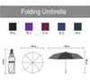 Windbestendige opvouwbare automatische paraplu regen vrouwen auto luxe grote winddicht paraplu's voor mannen zwarte coating 10k parasol 220426
