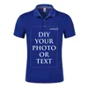 Polo da uomo personalizzata stampata Po / Progetta le tue magliette Polo da golf da tennis a maniche corte estive unisex unisex Taglia XXXL 220608