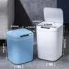 1518L Intelligent Trash Cans Smart Infrared Motion Sensor Waste Bin for Kitchen Bathroom Garbage Can with Lid Car Storage Box 220813