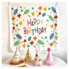 Happy Birthday Background Tapestry Cloth Kawaii Children's Room Wall Decoration Girls' Dormitory Cartoons Home Party Decor 220512