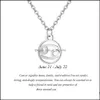 Collane con ciondolo Pendenti Gioielli 1Pc Collana zodiacale Constellation Sign Sier Chain For Women 12 Constellations Gift Wholesale Drop Deliv