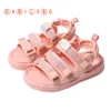 High Quality Summer Breathable Non-slip Boys Shoes Kids Genuine Leather Sandals Girls Comfortable Child School Beach Shoes K50221a