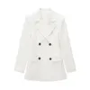 Abiti da donna Blazer Estate Donna Cappotti casual Bianco Doppio petto Slim Donna Elegante Street OL Blazer Capispalla AbbigliamentoDonna