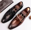 DesignerLuxury Men Dress Shoes Brand Factory Strict Seleced Leather and Work Waxed Vintaged Leather Pigskin Insole EU 3846 Most7311087