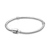 Spring Moments Barrel Clasp Snake Chain S925 Armband Authentic 925 Sterling Armband Fits Pandora Style Jewelry Charms Pärlor DIY 598816C00