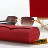 Gafas de sol cuadradas sin montura para mujer, lentes de sol clásicas de diseñador a la moda, con montura de leopardo dorado de lujo, UV400, 2022