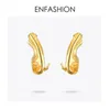 ENFASHION Punk Earlobe Ear Cuff Clip On Earrings For Women Gold Color Auricle Earings Without Piercing Fashion Jewelry E191121 220429