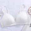 Девочки дешевый бюстгальтер Sexy V Deep V Lace Wireless Wireless Thin Cup Women Learnseebreable Lingie Soft Brand Bra Super Good Tops L220726