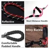 Dog Collars & Leashes Leash Explosion-proof Dogs Reflective Two-handle Ropes Double For Walking One-step Durable LeashesDog
