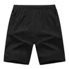 2021 Shorts Mannen Japanse Stijl Polyester Running Sport Shorts Voor Mannen Casual Zomer Elastische Taille Solid Shorts Met Rits 0613