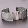 Uhrenarmbänder Milanaise-Edelstahlarmband Silber Schwarz Damen Herrenarmband 16 mm - 24 mm Metallarmband FaltschließeWatch Hele22