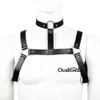 Ourbondage sexyy Mens X-Shape BDSM Bondage PU Leather Body Chest Muscle Harness Belt Punk Strap Collar Gay sexy Toy Restraints HOT