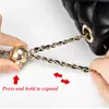 Bag Parts & Accessories DIY Black PU Leather Purse Handle Replacement Metal Gold 220823