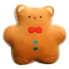 Cm Cute Gingerbread Man Cuddle Cartoon Biscuit Filled Soft Christmas Tree Pillows Kawaii Bear Rabbit Hand Warmer Kids gift J220704