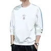 New Men's Round Neck Sweater Autumn Winter Long Sleeve T-shirt Korean Fashion Comfortable Sportswear Bottomed Shirt