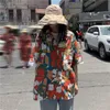 Camicette da donna Camicie Camicia vintage estiva Oversize Harajuku Cardigan a maniche corte Anni '90 Estetica Moda coreana Anime Hippie Camicetta da donna