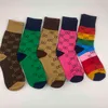 High quality fashion Designers Womens Socks Five Pair Luxe Sports Winter Mesh Letter Printed Sock With Box