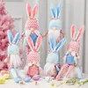 Party Supplies Bunny Gnomes Girls Birthday Gift Rabbit Tomte Elf Dwarf Home Household Decor Spring Easter Collectible Figurine