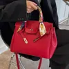 مصمم بيركنز هيرم أكياس كبيرة سعة حقيبة زفاف حمراء كبيرة 2022 الأزياء الملمس المرتفع البلاتين بروفيلي بروفيلي لديها شعار