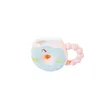 Mugs Ting Ke Home-Decor Ceramic Donut Mug Korean Cute Macaron Color Couple Coffee Cup Ornaments Home Office Water CupMugs