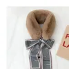 Marque de luxe mode doux femmes fausse fourrure de lapin col écharpe en peluche cou plus chaud hiver châle enveloppement fille enfants silencieux