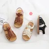 صنادل منسوجة للأطفال أحذية صيفية للأولاد غير رسمية بمقدمة مفتوحة ناعمة أحذية شاطئ للفتيات الصغيرات للأطفال الصغار 220524