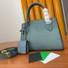 PRA Bag Designer متوسطة Saffiano Leather Bag Women أحادي اللون حقائب اليد الفاخرة محفظة مرتين الجودة TOPSES LADY LADEBAG حجم 25 سم