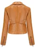 Autumn Pu Leather Jackets and Coats Womens Classic Moto Biker Streetwear Jacka Lady Basic Coat Plus Size Short Outerwear L220801