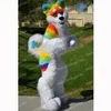 Halloween Rainbow Husky Dog Mascot Costume Cartoon Temat Charakter karnawał unisex dorosły strój świąteczny strój