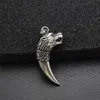 Pendant Necklaces 12pcs Stainless Steel Wolf Tooth Necklace For Boy Birthday Gift Head Amulet Punk Men JewelryPendant