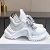 Högkvalitativa kvinnor sneakers designer sneaker casual skor dansar sko blandad färg personlighet våg tjock botten chaussures trend sömmar