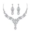 Oorbellen ketting dame luxe bruidsfeestje kristal strass sieraden set delicate mode -accessoires voor damesearrings