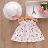 Girl039s Dresses Youth Dress Sweaters Toddler Strawberry Princess Hat Girls Baby Suspender Tryckt ärmlös klädampskirtgi9716841