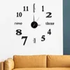 3D DIY Wall Clock Mirror Stickers Creative Removable Art Decal Sticker Home Decor Living Room Quartz Needle New Hot Wall Clocks