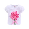MOBKINGDOM Cute Girls Outfits Boutique 3D Flower Lace Bow Bow Tiule Tutu Spódnica dla malucha dziewczyna ubrania garnitur letni kostium 220507
