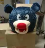 Blue Big Bear Mascot Costume Halloween Outfits Odzież ręcznie robiona kreskówkowa postać Halloween Xmas Easter Adult