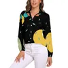 Women's Blouses & Shirts Colorful Nordic Pattern Blouse Women Diamond Geometric Print Streetwear Loose Long-Sleeve Retro Tops Big SizeWomen'