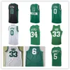 2022 jerseys basquete jayson tatum 0 pássaro 33 kevin garnett 5 paul pierce 34 jersey verde branco cidade negra 75 homens costurados jersey s-xxl misturar e combinar