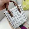 Mini Tote Bags Candy Handbags Shopping Bag Genuine Leather Wallets Top Handle Crossbody Bag Patchwork Removable Strap Thread Purse Graphic